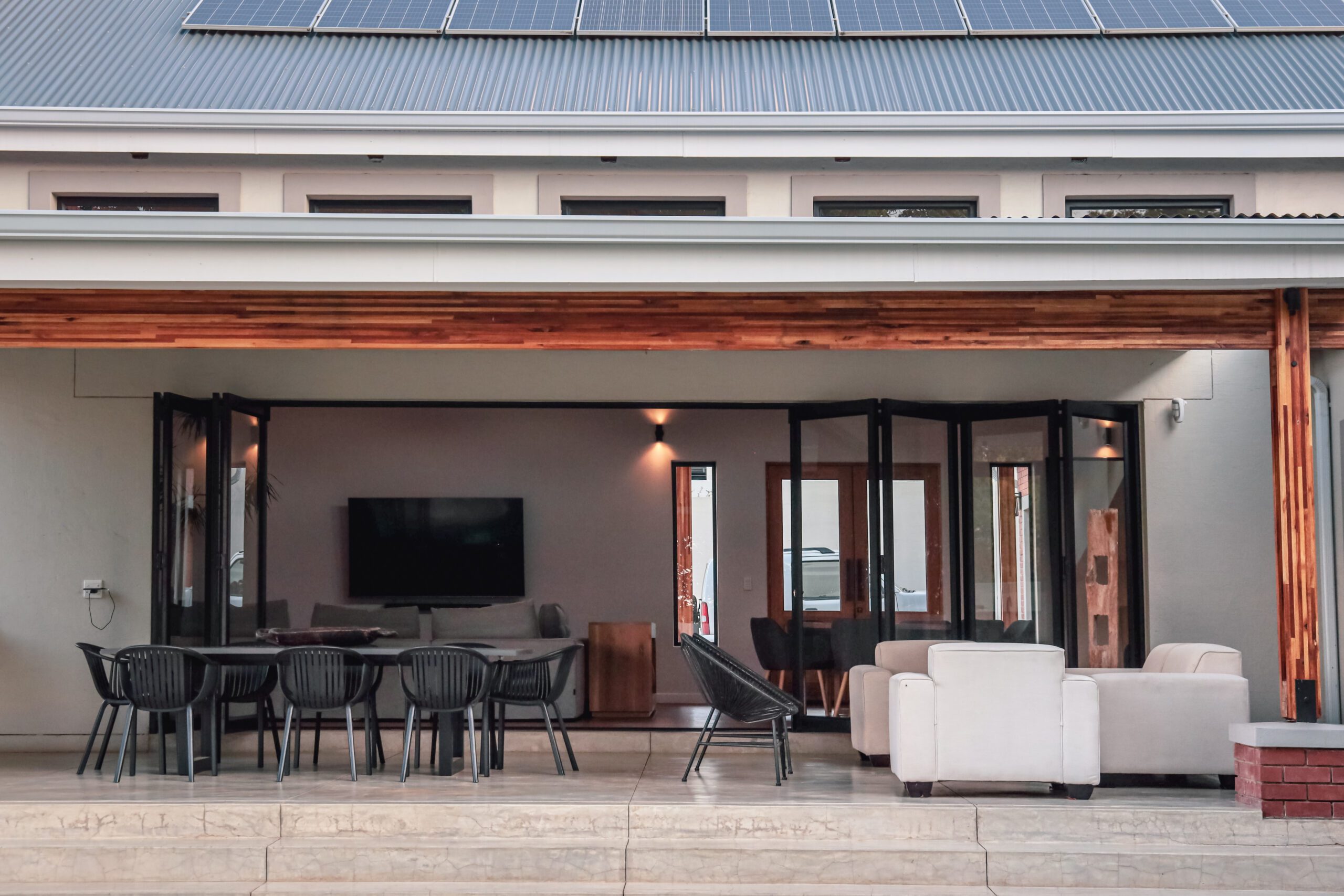 Side View of Zogby house living room from outside