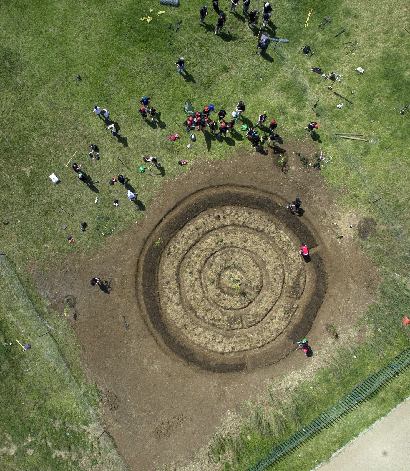 Aerial view of the garden at Menzi Children's Home